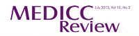 July 2013 MEDICC REVIEW Cover small